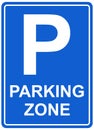 Parking zone icon graphic design isolated on white background. Vector illustration Royalty Free Stock Photo