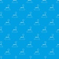 Parking zone pattern vector seamless blue Royalty Free Stock Photo
