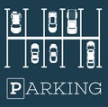 Parking zone poster in minimalist style Royalty Free Stock Photo