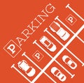 Parking zone poster in minimalist style Royalty Free Stock Photo