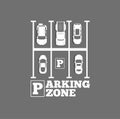 Parking zone poster in minimalist style Royalty Free Stock Photo