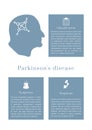 Parkinson`s disease old man vector set