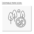 Parkland line icon