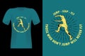 Parkour Jump Leap Fly Silhouette Vintage T-Shirt Design