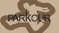 Vector art. Parkour is a man. Leap forward.