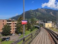 A4 Parkplatz station of Rigi Railways rack railroad Royalty Free Stock Photo