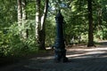 An old water column stands in the Volkspark Humboldthain park. Berlin, Germany Royalty Free Stock Photo