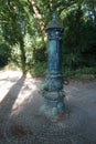 An old water column stands in the Volkspark Humboldthain park. Berlin, Germany Royalty Free Stock Photo