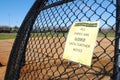 Parks Closed Until Further Notice, Baseball, Softball, Coronavirus, COVID-19, Outbreak Impact, Rutherford, NJ, USA