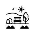 Black solid icon for Parks, garden and playground