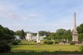 Parks Of Moscow. Noble estate Kuskovo. Park with statues and tropical greenhouse. Royalty Free Stock Photo