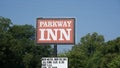 Parkway Inn Street Sign, Memphis, Tennessee Royalty Free Stock Photo