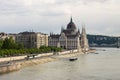 Parlament in Budapest with riverside Royalty Free Stock Photo