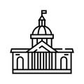 Parlament building line icon, concept sign, outline vector illustration, linear symbol.