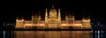 Parlament in Hungary at night Royalty Free Stock Photo