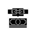 Parlay black glyph icon Royalty Free Stock Photo