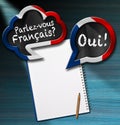 Parlez-vous Francais - Speech Bubbles Royalty Free Stock Photo