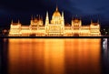 Parliament, Budapest, Hungary at night Royalty Free Stock Photo