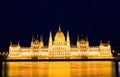 The Parliament in Budapest by night Royalty Free Stock Photo