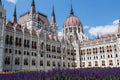 The Parliament building in Budapest, Hungary. Architectural details. Royalty Free Stock Photo