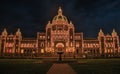 Parliament building in city of Victoria in Vancouver Island, Canada