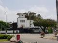 Statue of Master Jagernath Lachmon on the indepence square in Suriname.