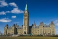 Canadian Parliament Building on Parliament Hill in Ottawa, Ontario, Canada Royalty Free Stock Photo