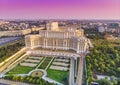 Parliament building or People`s House in Bucharest city. Royalty Free Stock Photo