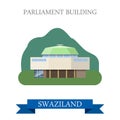 Parliament Building in Swaziland Flat web vector i