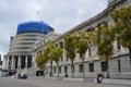 Parliament Buildings & Beehive, Wellington New Zealand. Royalty Free Stock Photo