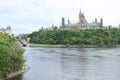 Parliament Buildings and Rideau Canal and lock, Ottawa Royalty Free Stock Photo