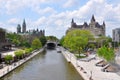 Parliament Buildings and Rideau Canal, Ottawa, Canada Royalty Free Stock Photo