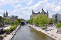 Parliament Buildings and Rideau Canal, Ottawa, Canada Royalty Free Stock Photo