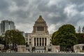 Parliament and the cloudy sky