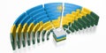 Parliament election in Rwanda - 3D rendering Royalty Free Stock Photo