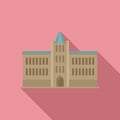 Parliament facade icon, flat style