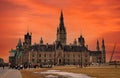 Parliament Hill of Canada West Block building Royalty Free Stock Photo