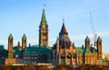 Parliament Hill and the Canadian House of Parliament Royalty Free Stock Photo