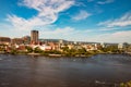 Parliament hill with Canadian parliament buildings and library. Downtown Ottawa in the background. Ottawa, Ontario Royalty Free Stock Photo