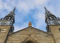 Parliament Hill, Ottawa, Old church, Cloudy sky in Autumn city Royalty Free Stock Photo