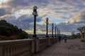 Parliament Hill, Ottawa, Rideau canal. Cloudy sky in Autumn city Royalty Free Stock Photo