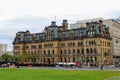 Parliament Hill, Ottawa, Rideau canal. Cloudy sky in Autumn city