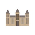 Parliament house icon flat isolated vector Royalty Free Stock Photo