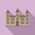 Parliament house icon, flat style