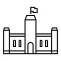 Parliament house icon, outline style Royalty Free Stock Photo