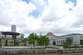 Singapore Supreme Court Building with its unique flying saucer shaped roof & the Parliament House