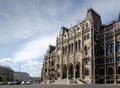 Parliament of Hungary. Wide angle view of the impressive architecture building