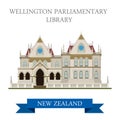 Parliamentary Library Wellington New Zealand vector attraction Royalty Free Stock Photo