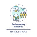 Parliamentary republic multi color concept icon