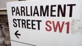 Parliamente Street SW1 sign City of Westminster in London